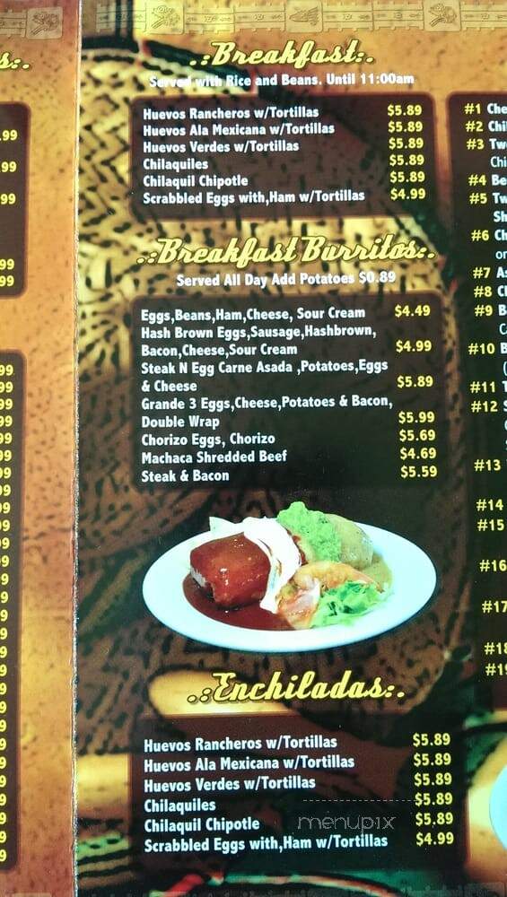 El Chile Relleno - Laguna Hills, CA menu_pic