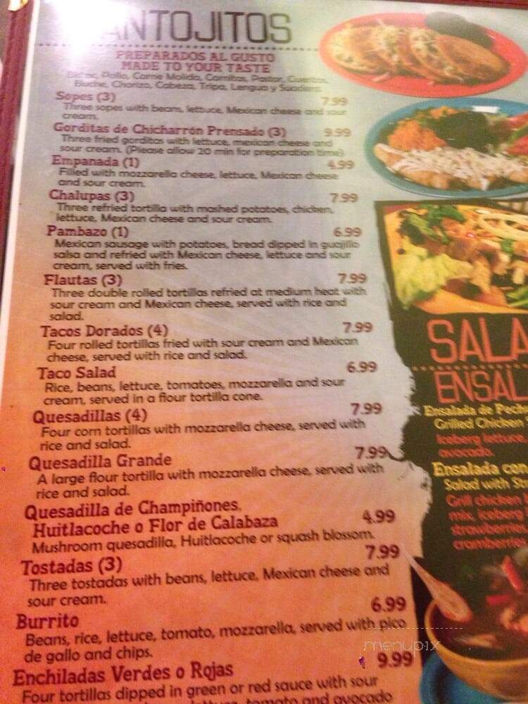 El Huarache Azteca 3 - Clearwater, FL menu_pic