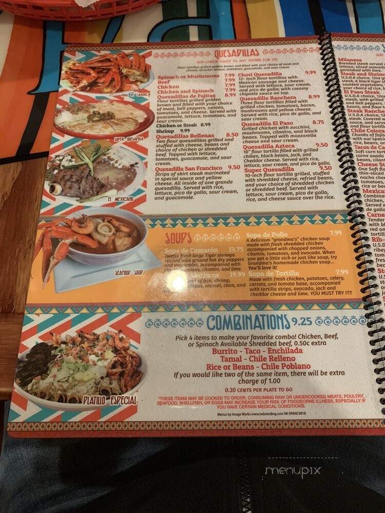 El Paso - Hickory, NC menu_pic