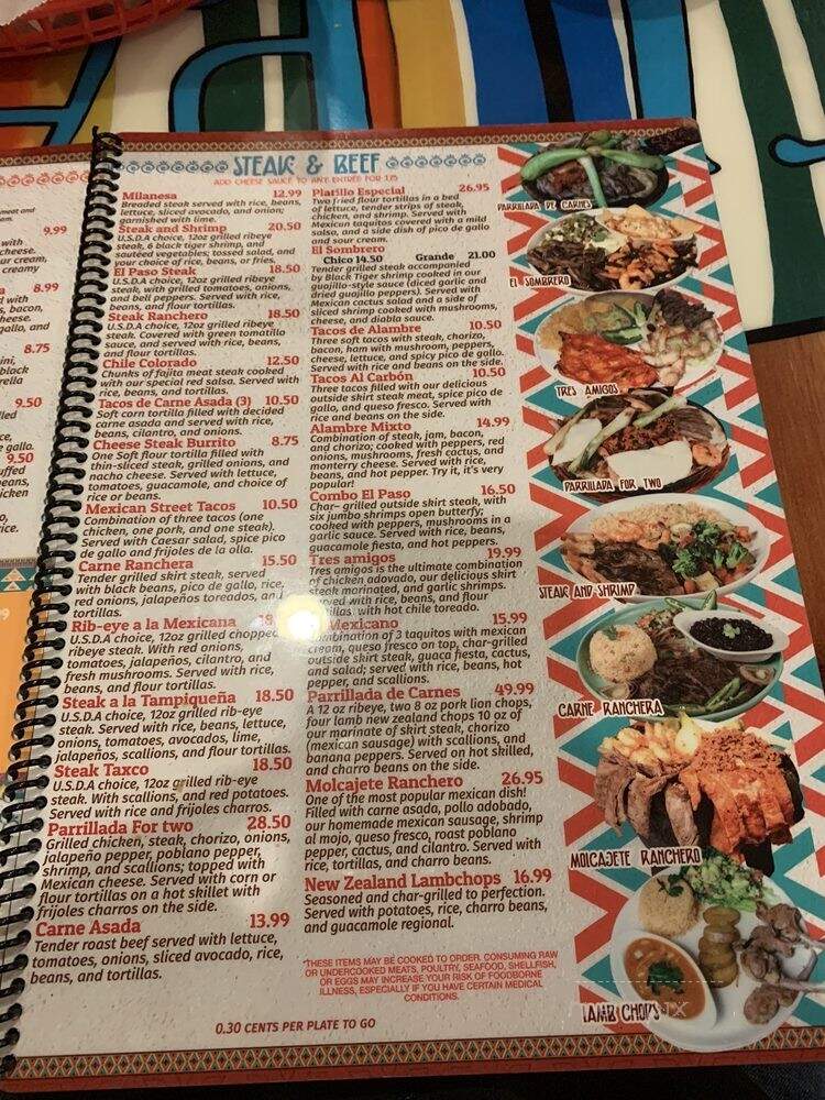 El Paso - Hickory, NC menu_pic