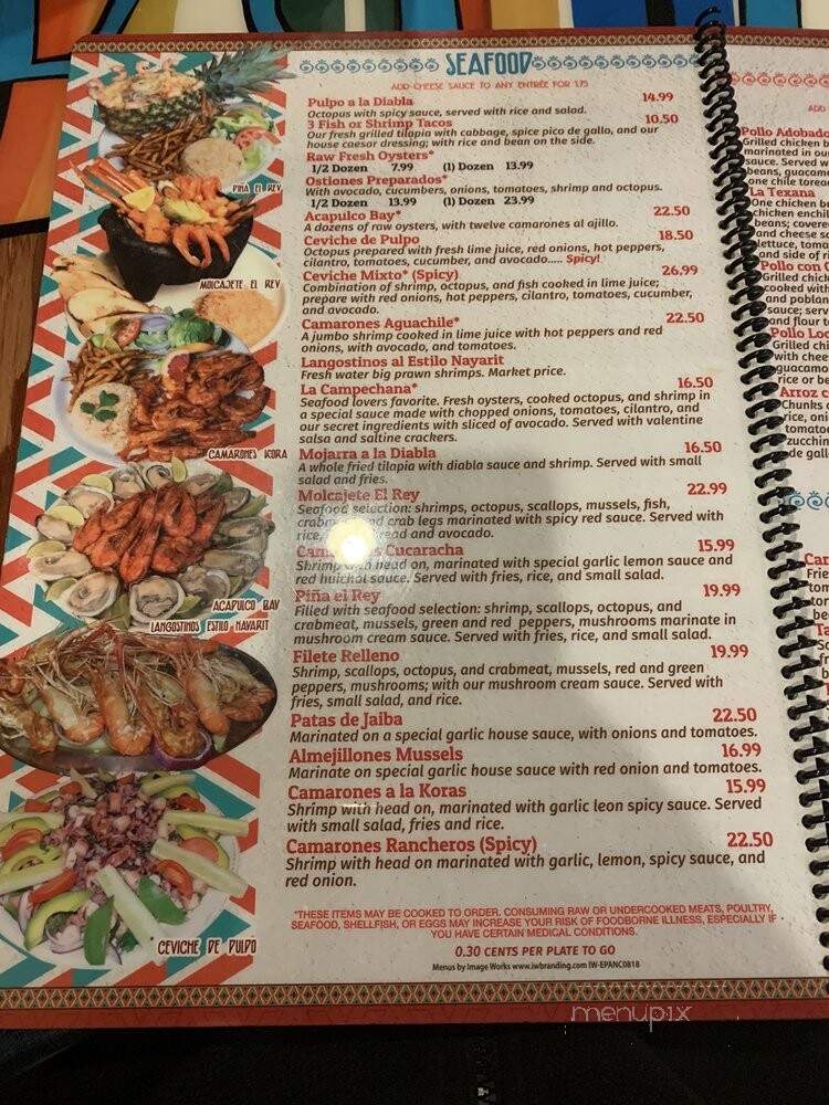 El Paso - Hickory, NC menu_pic