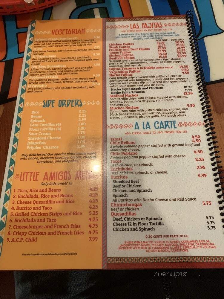 El Paso - Hickory, NC menu_pic