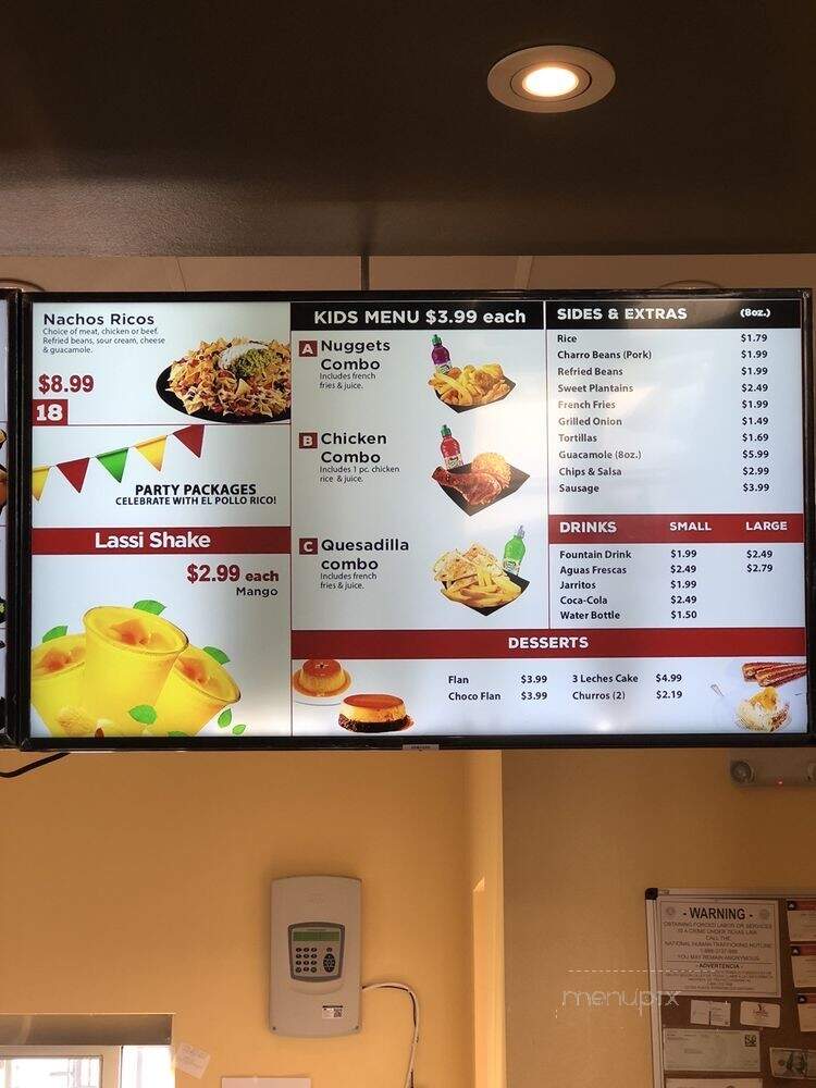 El Pollo Rico - Cedar Park, TX menu_pic