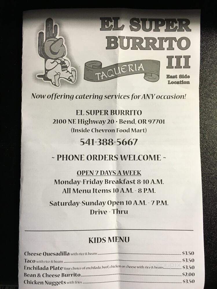 El Super Burrito - Bend, OR
