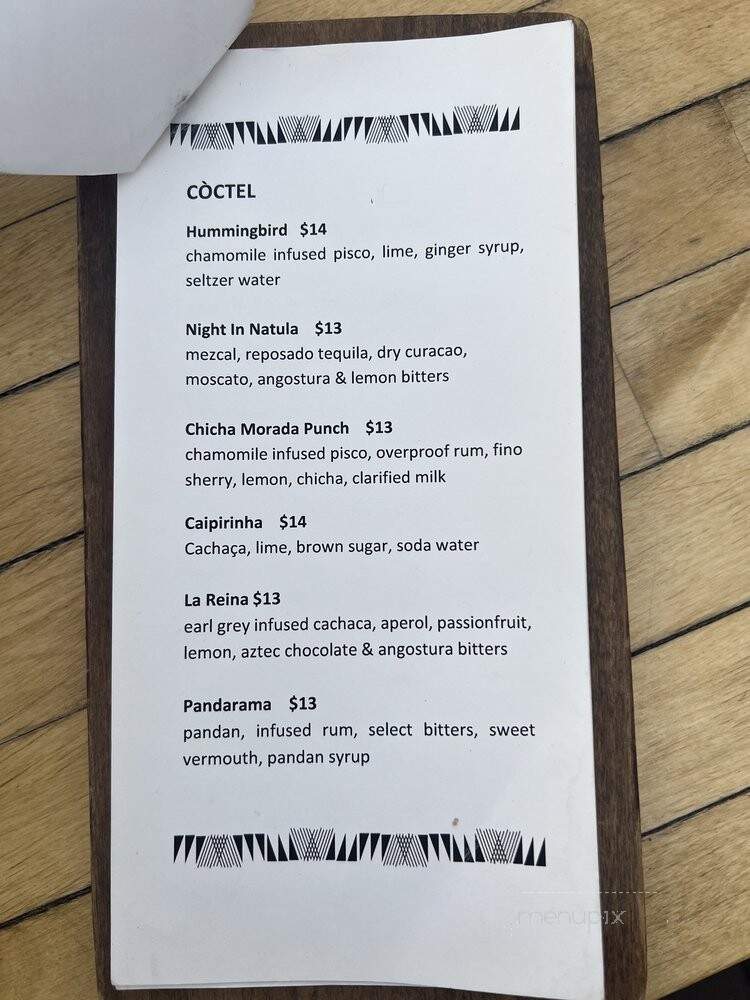 El Techo de Lolinda - San Francisco, CA menu_pic