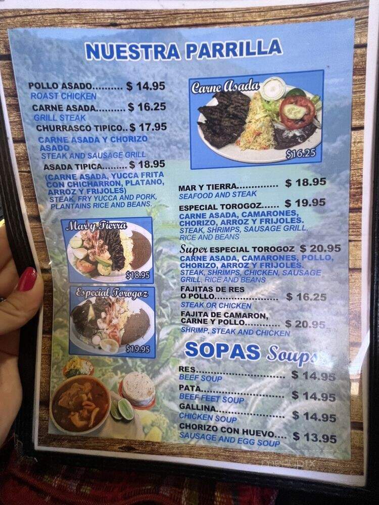 El torogoz - Lynwood, CA menu_pic