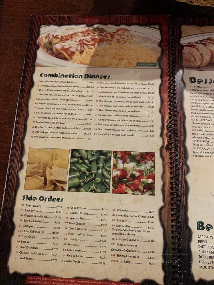 El Vaquero West - Fredericksburg, VA menu_pic