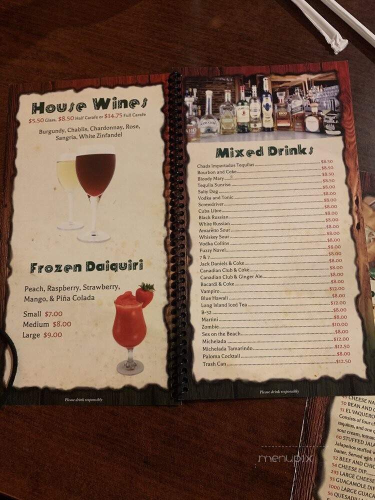 El Vaquero West - Fredericksburg, VA menu_pic