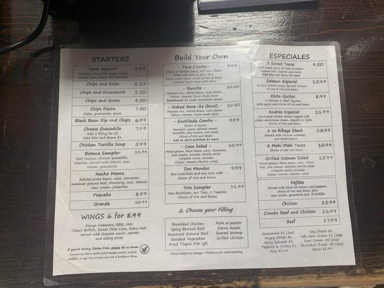 Elote Mexican Kitchen - Keller, TX menu_pic