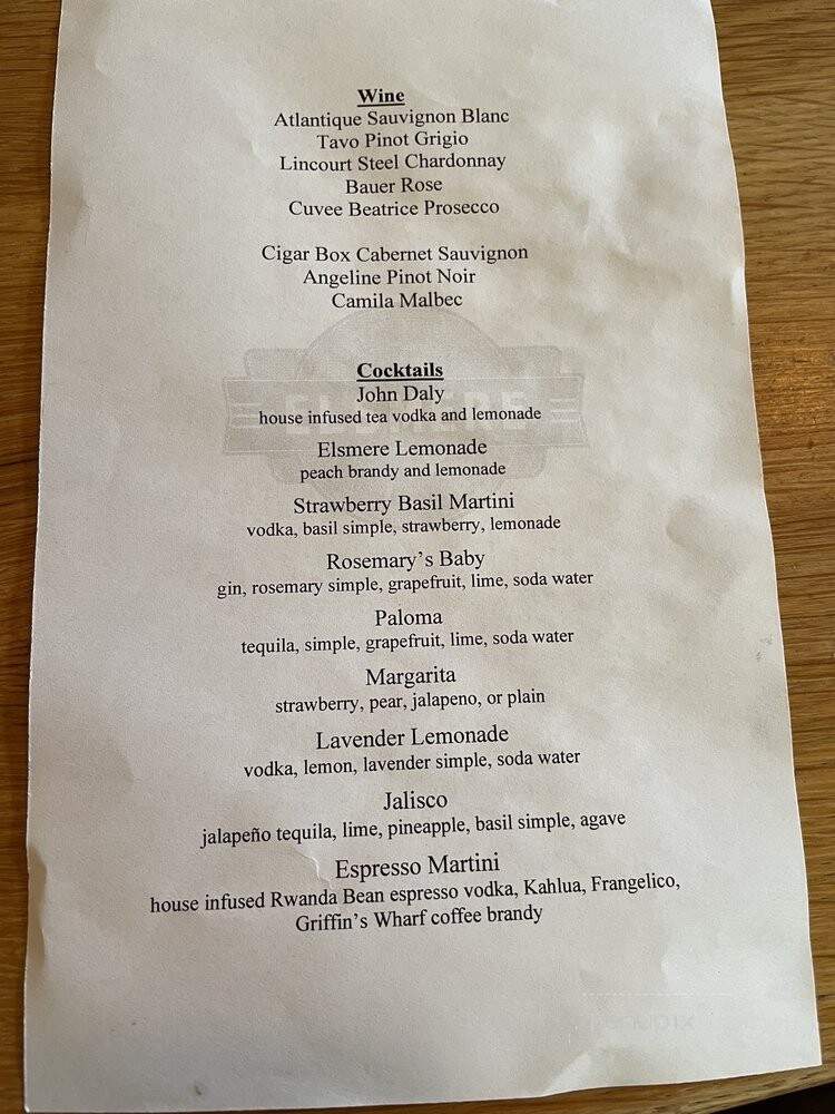 Elsmere BBQ and Wood Grill - South Portland, ME menu_pic