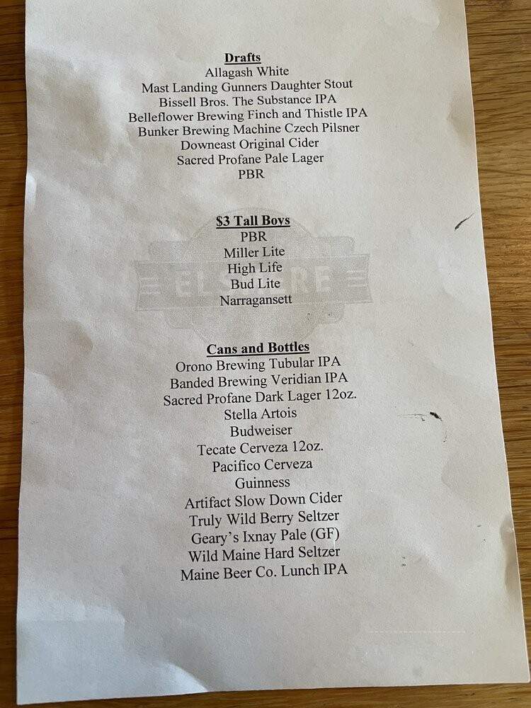 Elsmere BBQ and Wood Grill - South Portland, ME menu_pic