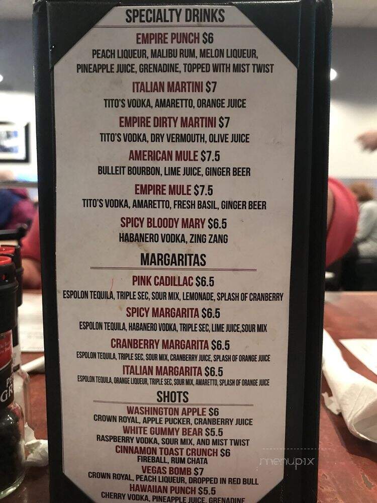 Empire Pizza & Bar - Rock Hill, SC menu_pic