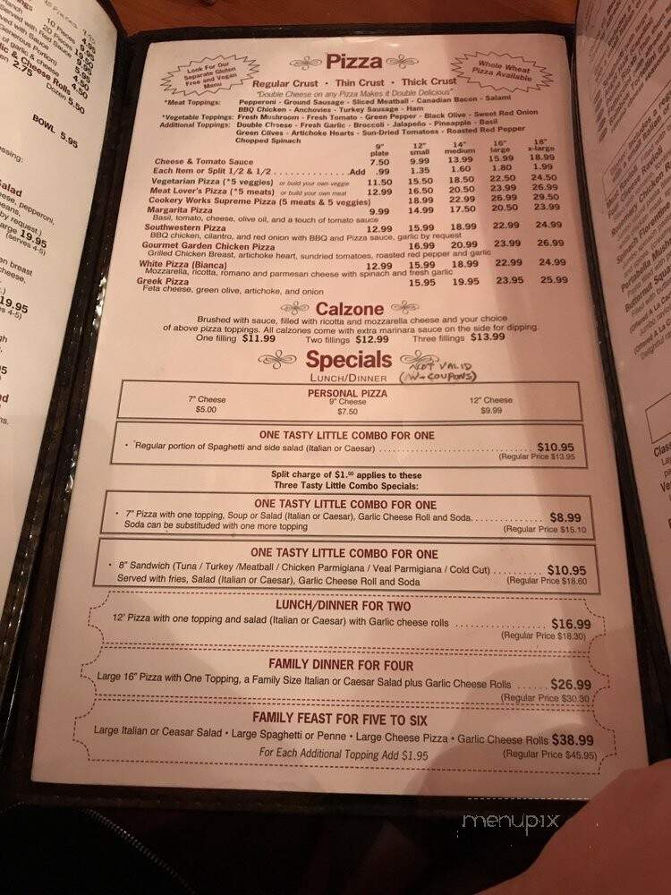 Encino Pizza Cookery - Encino, CA menu_pic