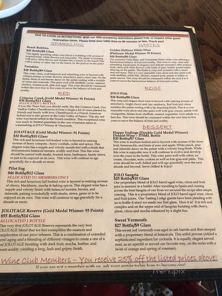 End Posts - Pilot Mountain, NC menu_pic