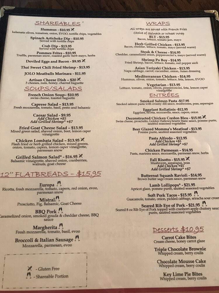 End Posts - Pilot Mountain, NC menu_pic