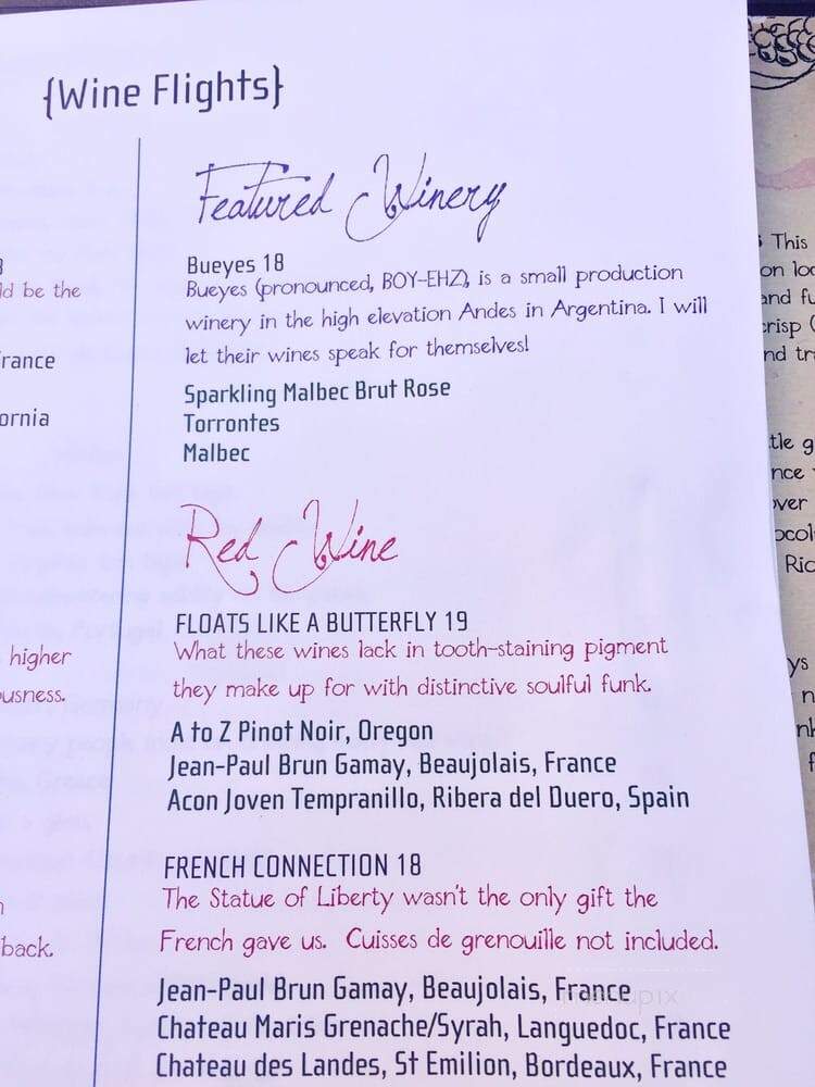 Eno Wine Bar - Washington, DC menu_pic