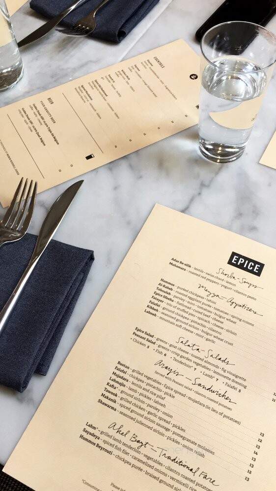 Epice - Nashville, TN menu_pic