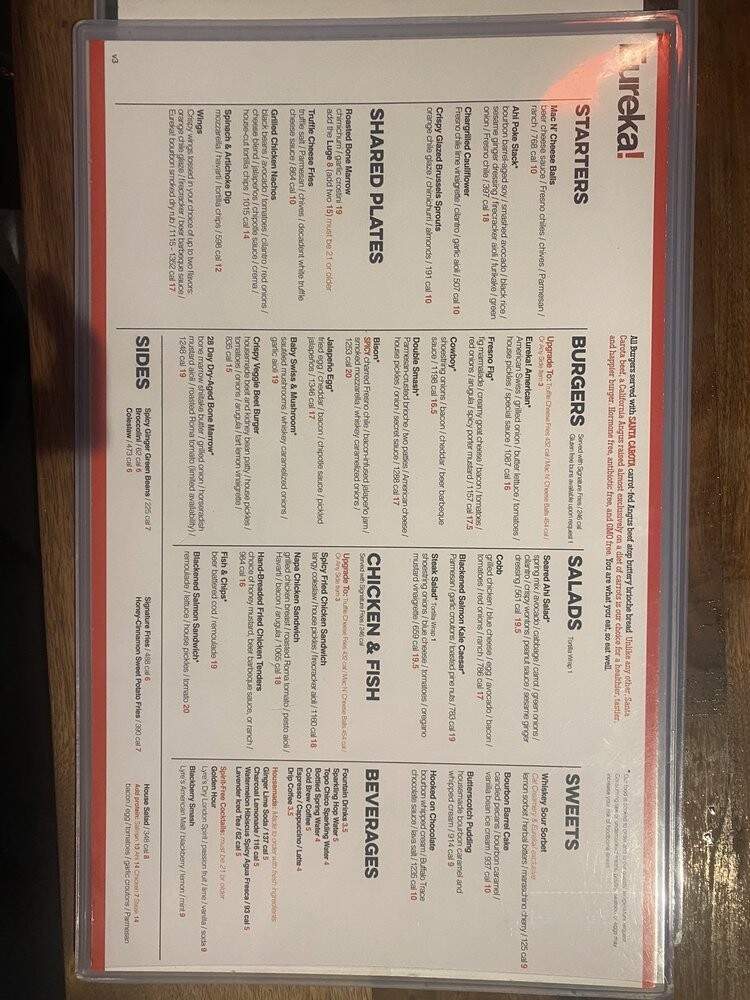 Eureka! Tasting Kitchen - Hawthorne, CA menu_pic