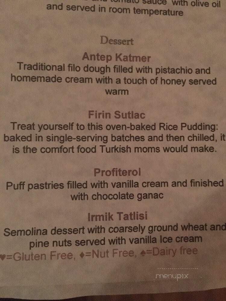 Ezma - Washington, DC menu_pic