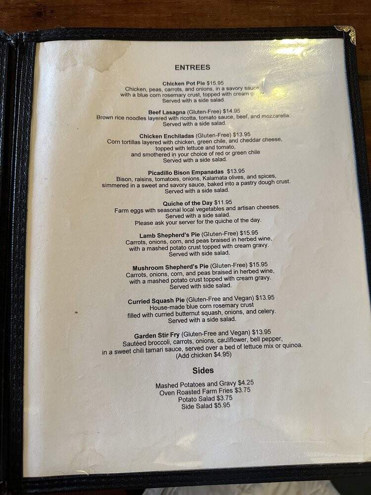 Farmhouse Cafe and Bakery - El Prado, NM menu_pic