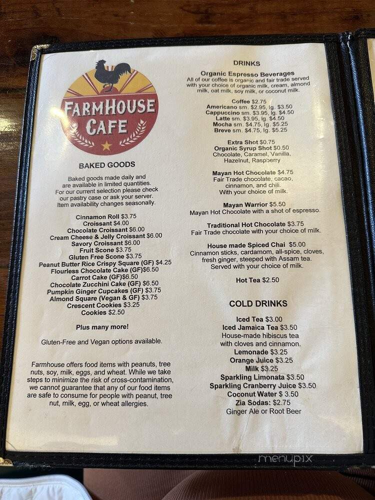 Farmhouse Cafe and Bakery - El Prado, NM menu_pic