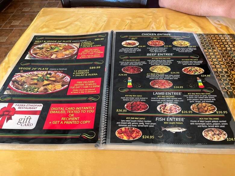 Fasika Ethiopian Restaurant - Fresno, CA menu_pic
