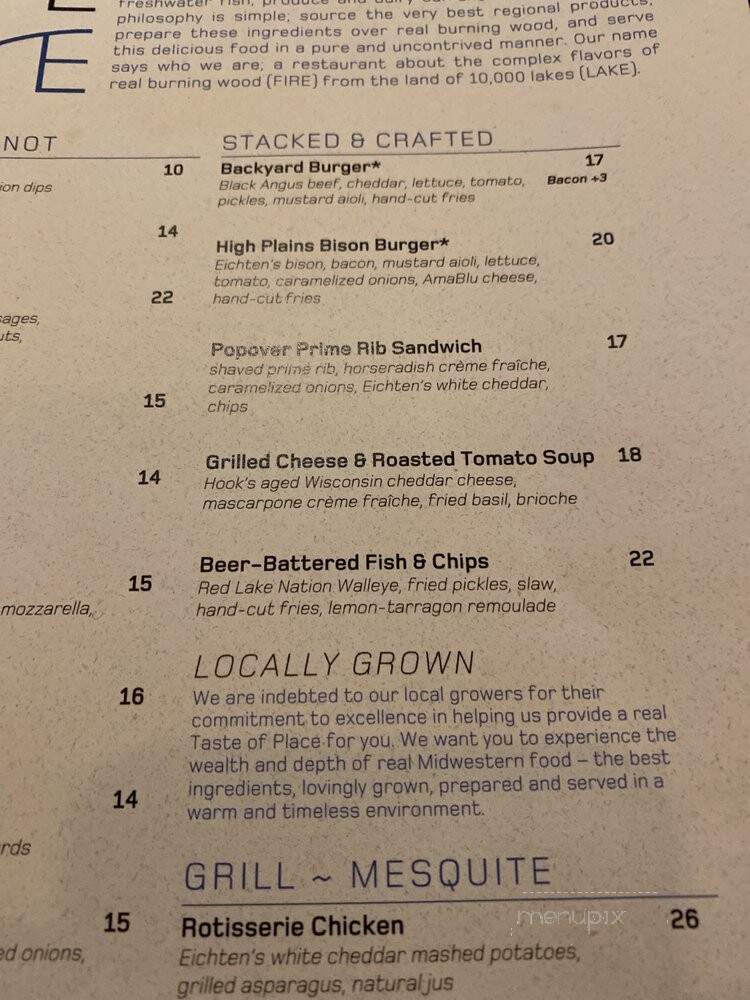 Firelake Grill House & Cocktail Bar - Bloomington, MN menu_pic
