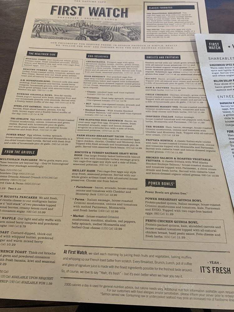 First Watch - Indianapolis, IN menu_pic