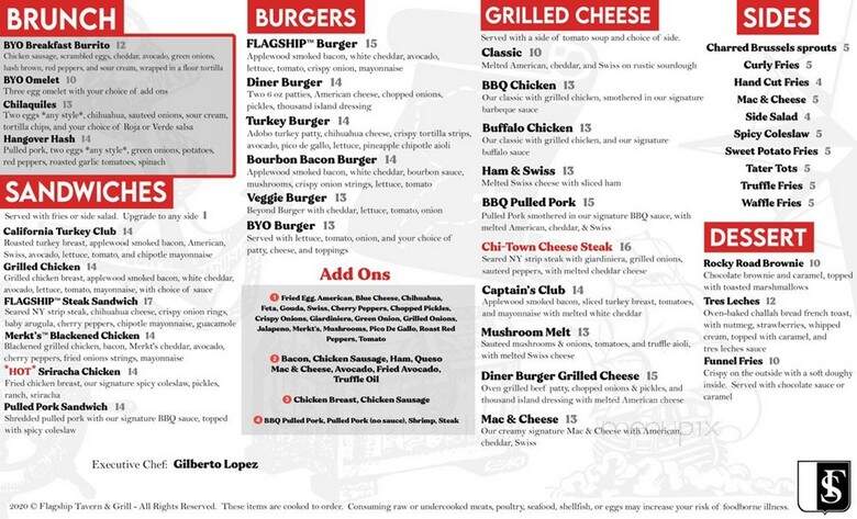 Flagship Tavern and Grill - Chicago, IL menu_pic