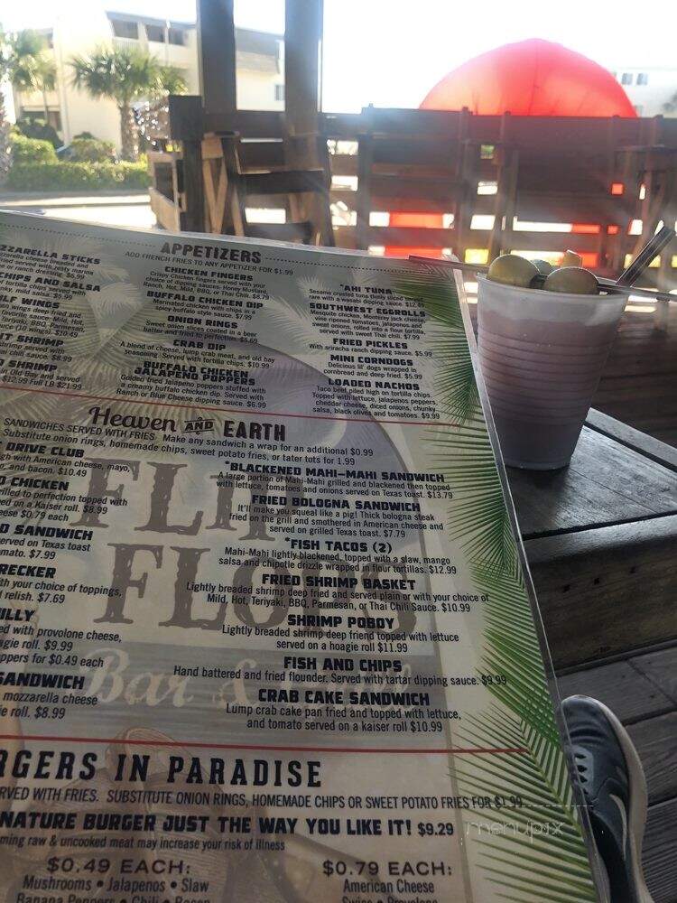 Flip Flops Bar and Grill - Myrtle Beach, SC menu_pic