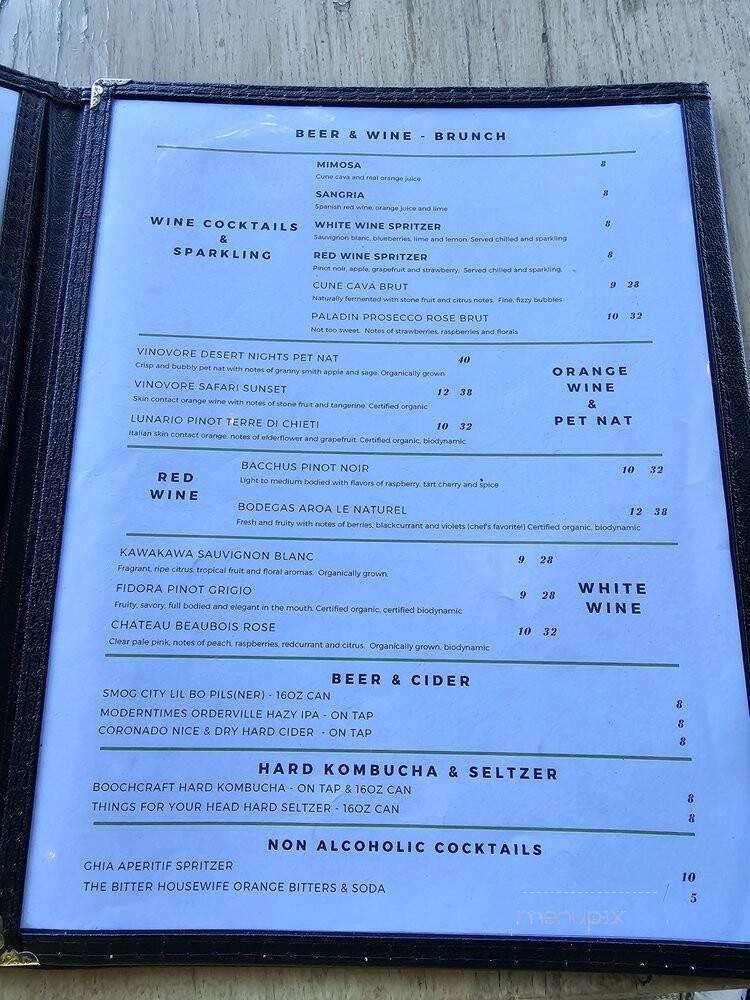 Flore Cafe - Los Angeles, CA menu_pic