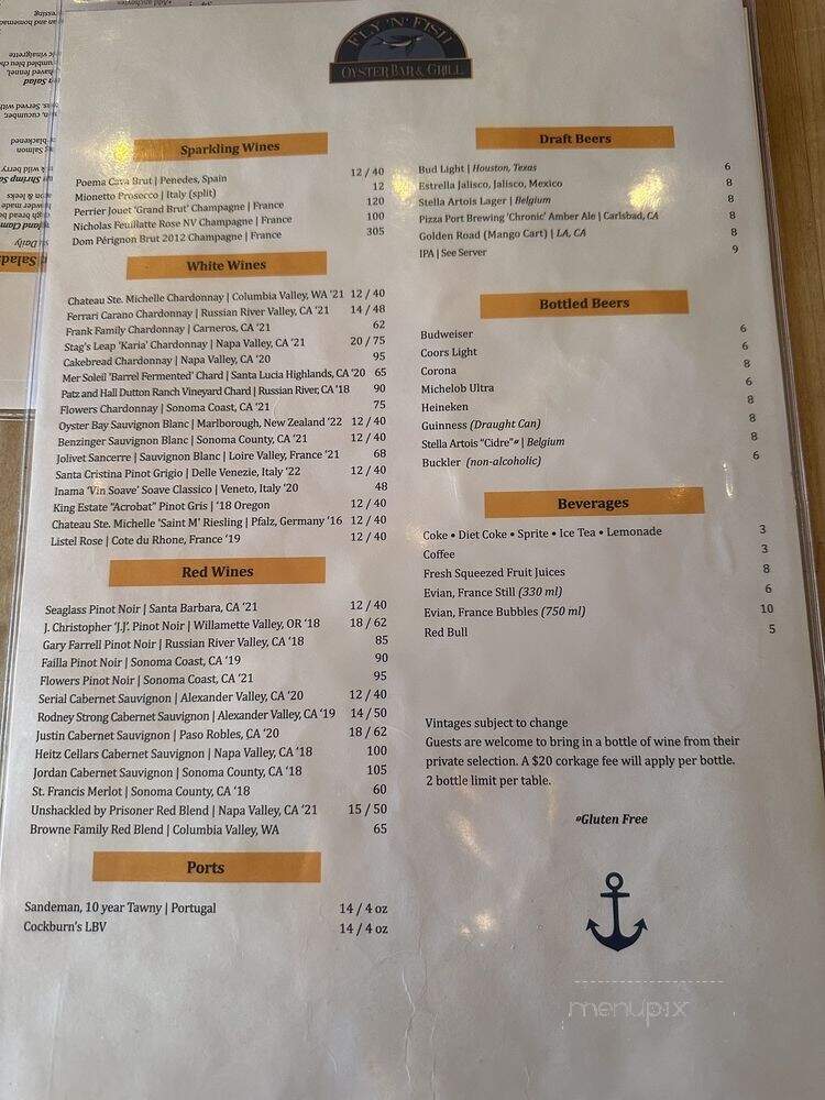 Fly 'N' Fish - Newport Beach, CA menu_pic
