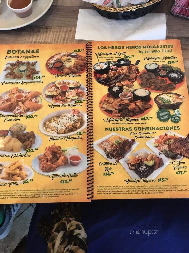 Fonda La Taquiza - Charlotte, NC menu_pic