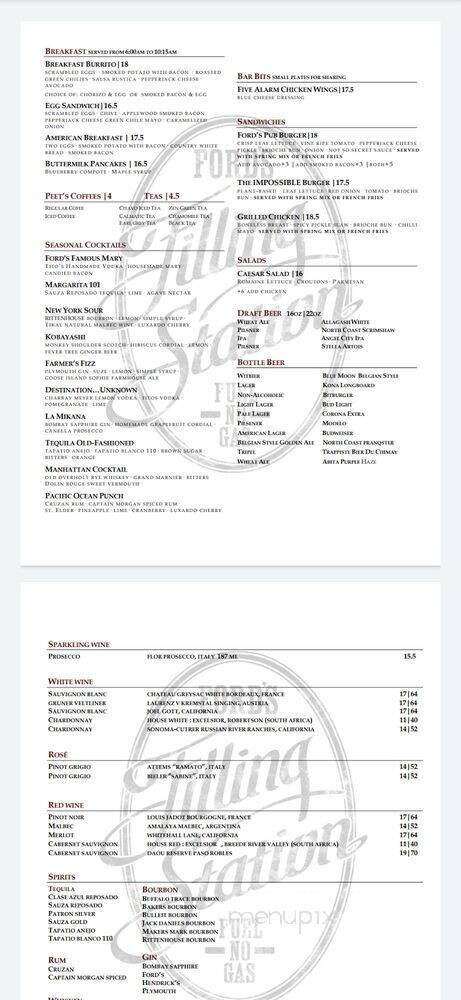 Ford's Filling Station - Los Angeles, CA menu_pic