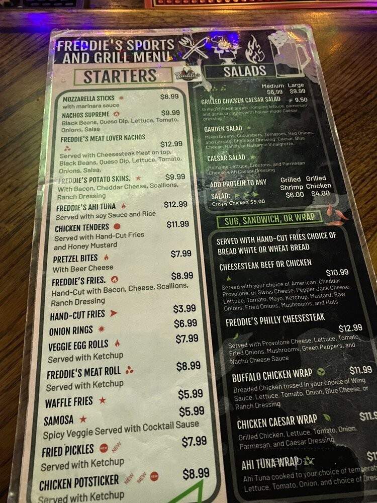 Freddie's Ale House - Baltimore, MD menu_pic