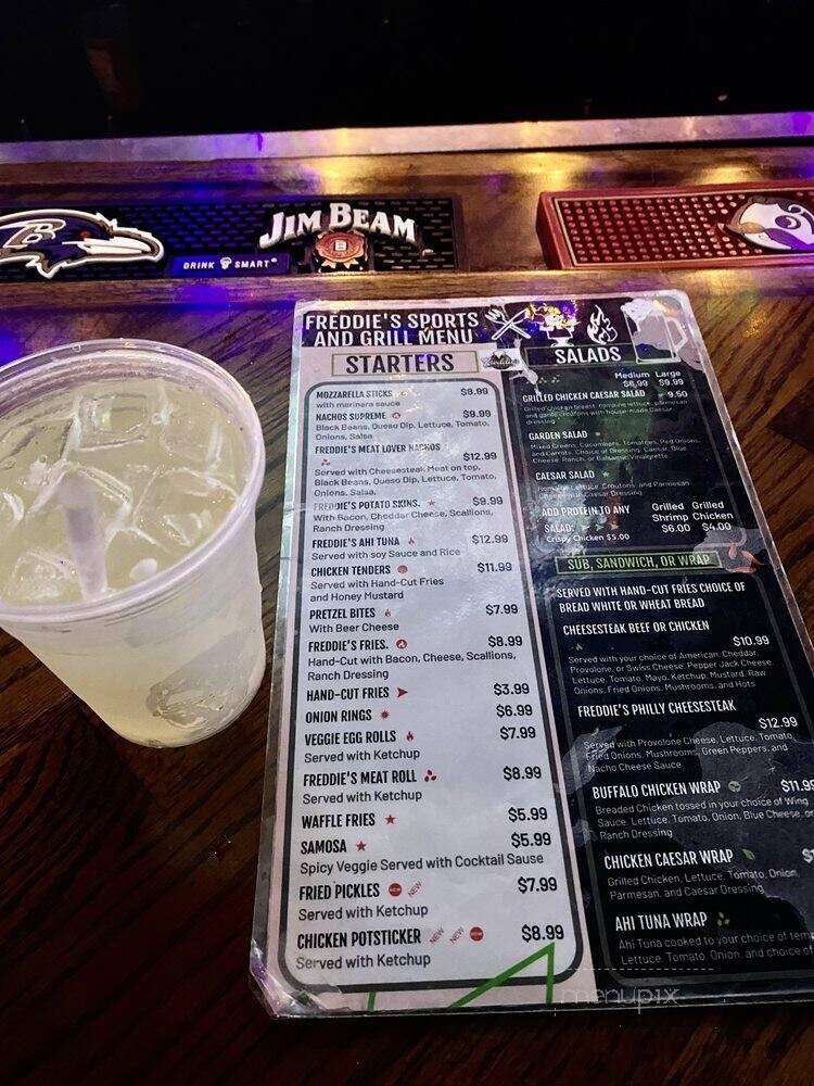 Freddie's Ale House - Baltimore, MD menu_pic