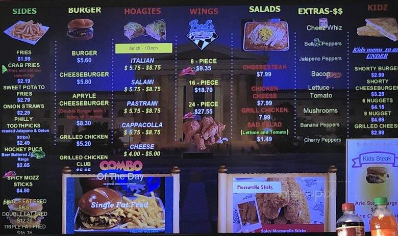 Fred's Downtown Philly - Bedford, TX menu_pic