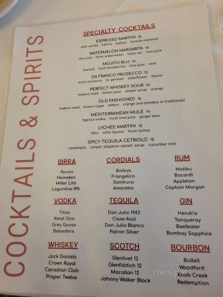 Fresco Montclair - Montclair, NJ menu_pic