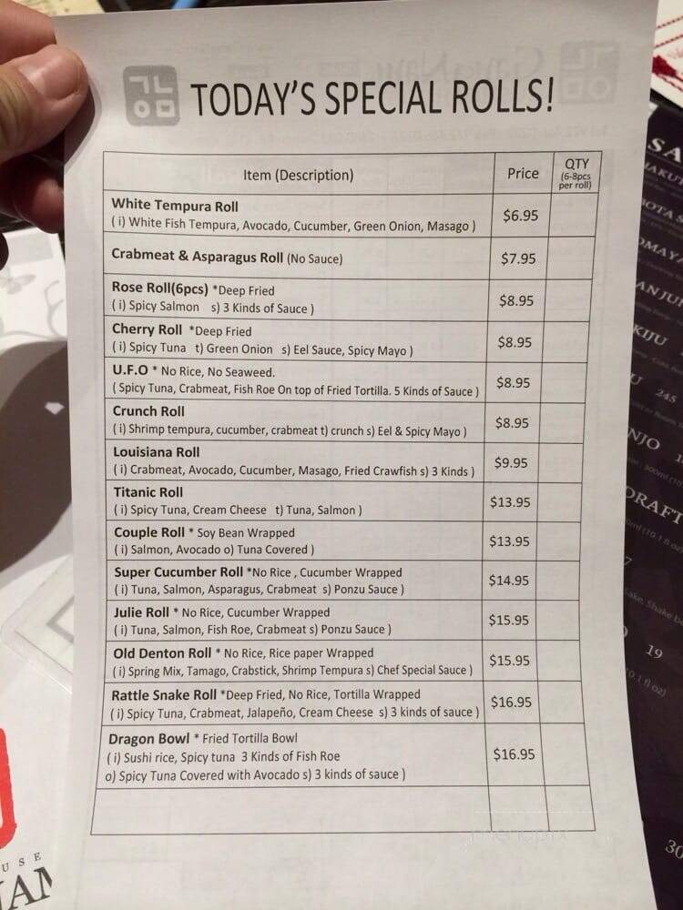 Gangnam Sushi House - Carrollton, TX menu_pic