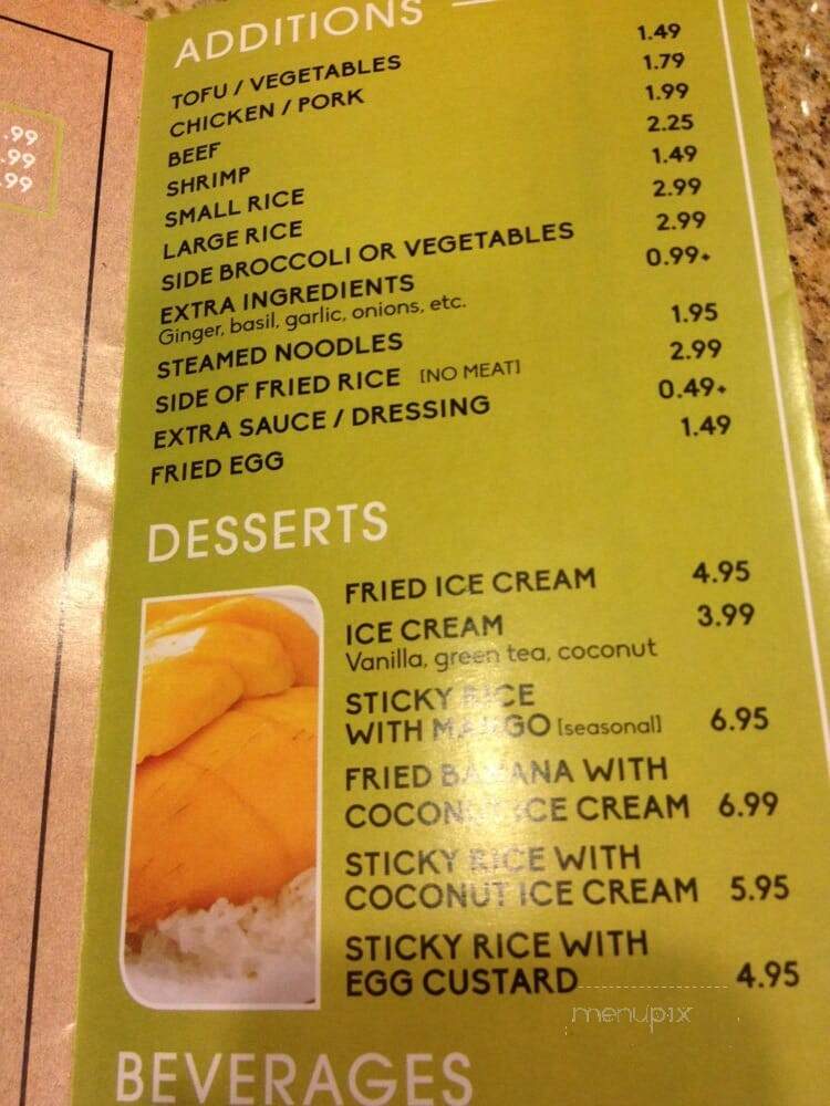 Ginger Thai - Katy, TX menu_pic