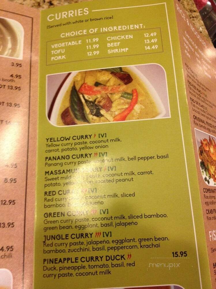 Ginger Thai - Katy, TX menu_pic