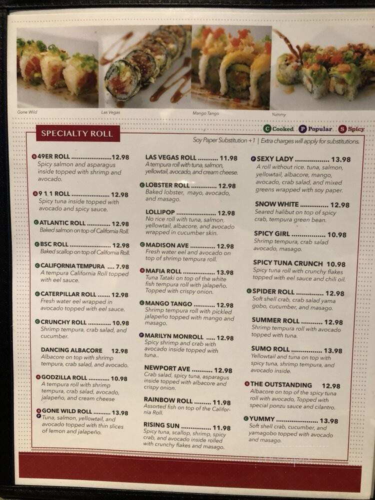 Gohan Japanese Bistro - Tustin, CA menu_pic
