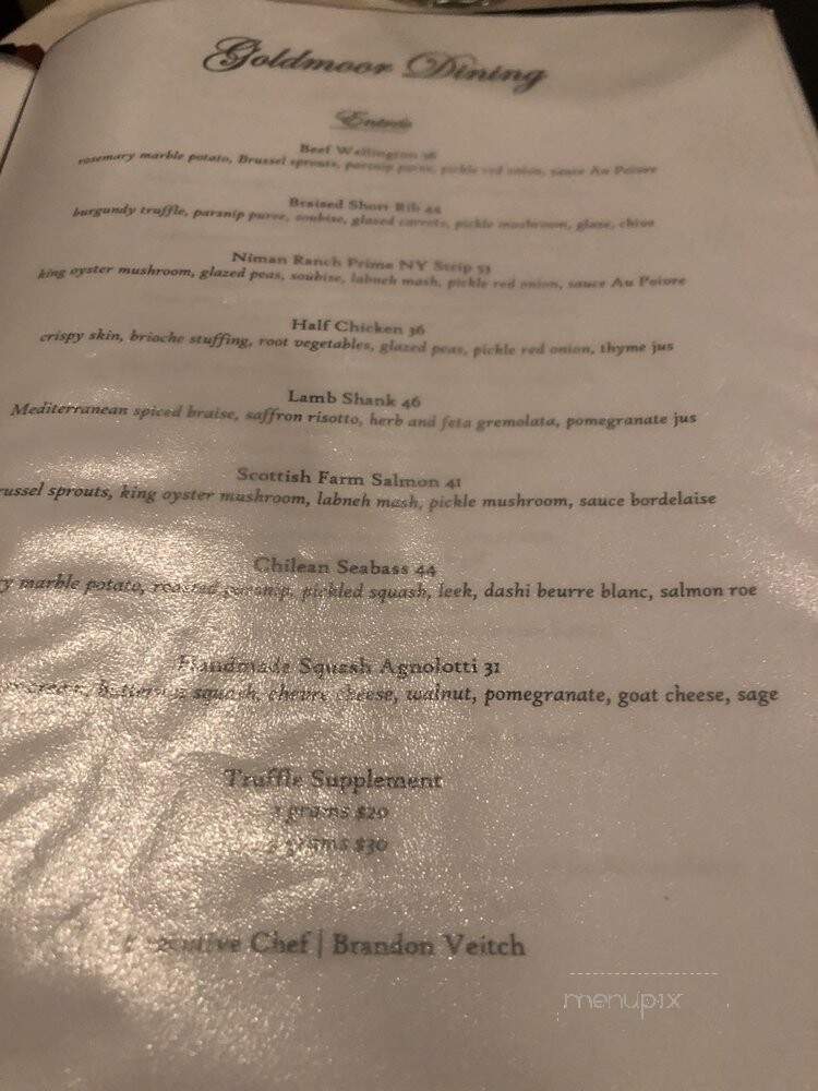 Goldmoor Restaurant - Galena, IL menu_pic