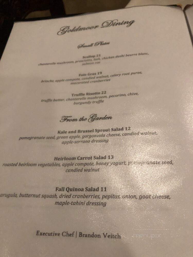 Goldmoor Restaurant - Galena, IL menu_pic