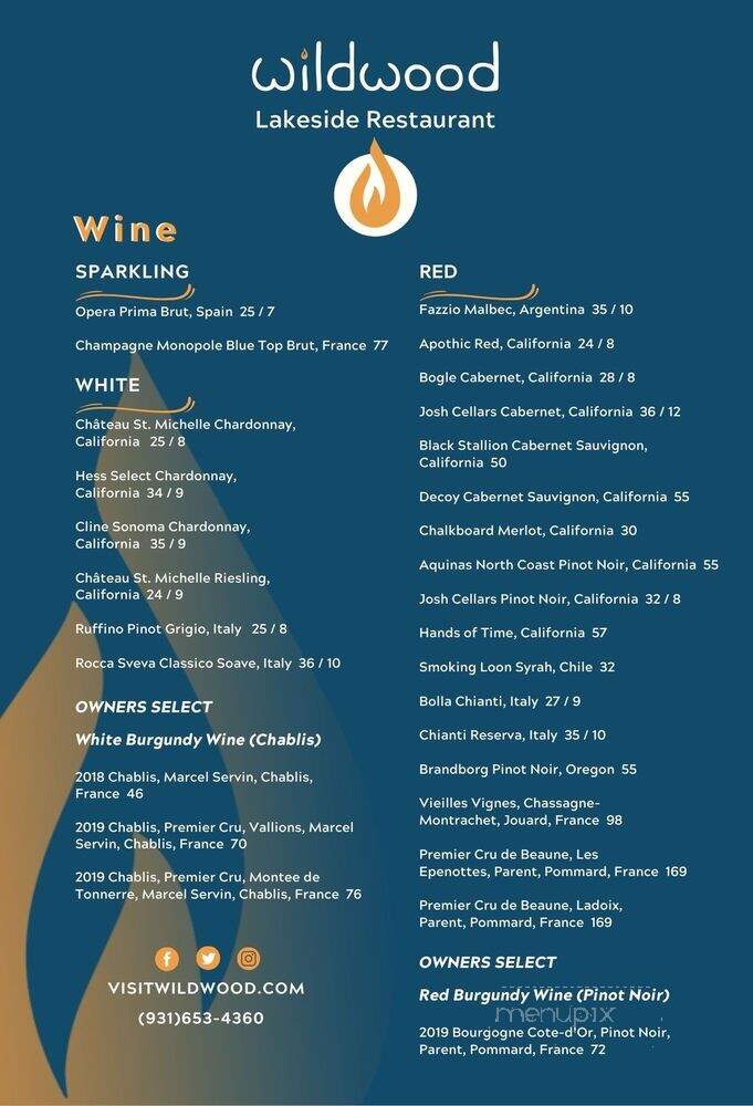 Granville Marina Grill - Gainesboro, TN menu_pic