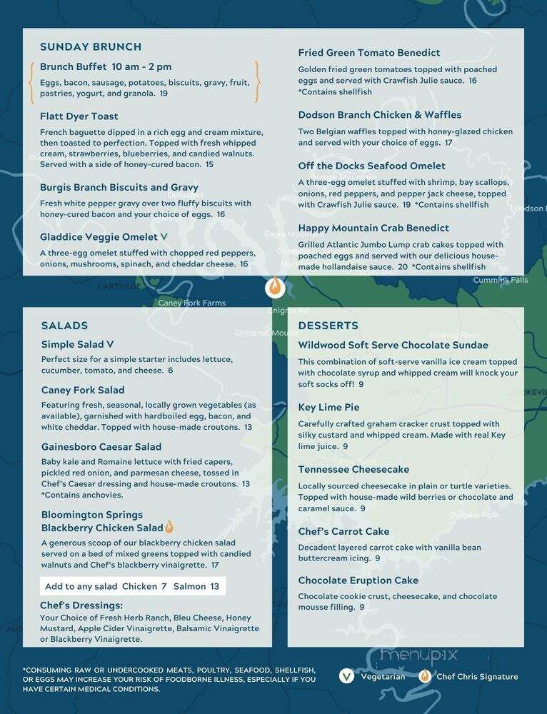 Granville Marina Grill - Gainesboro, TN menu_pic