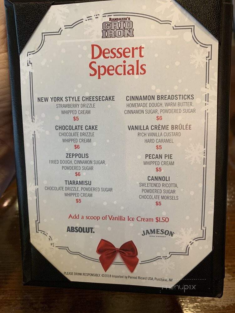Grid Iron Restaurant - Charlotte, SC menu_pic