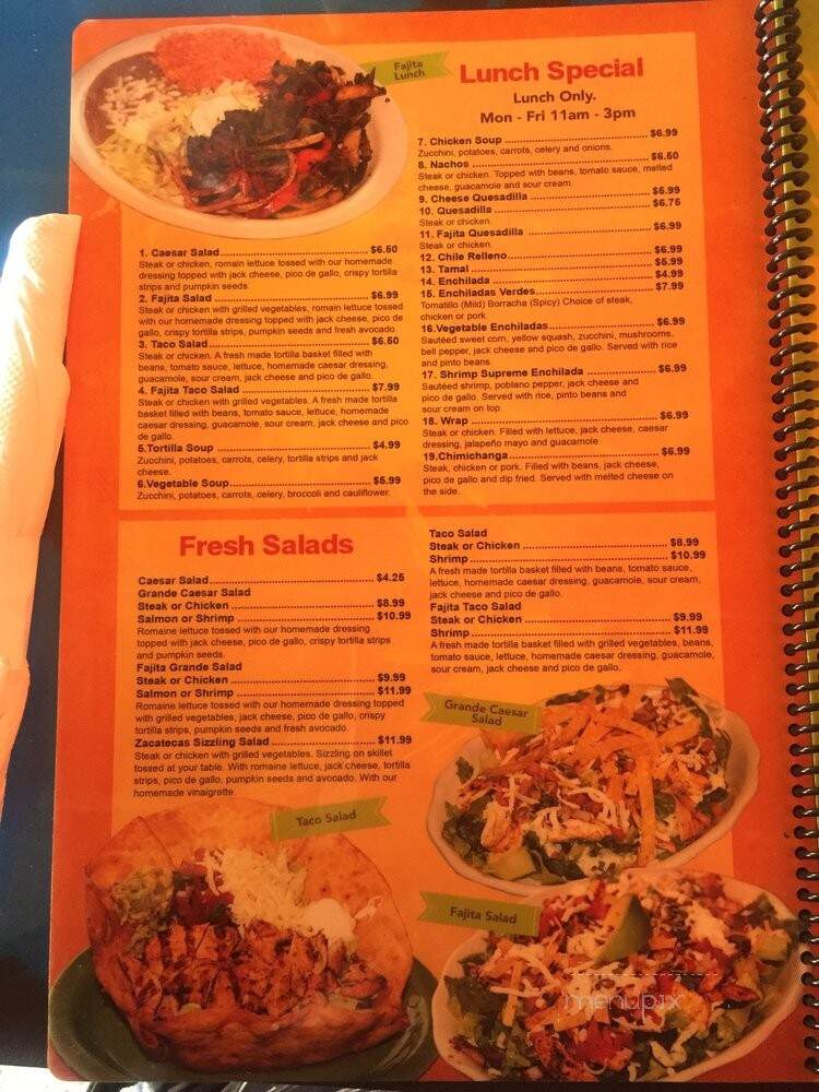 Guacomole Mexican Restaurant - Greer, SC menu_pic
