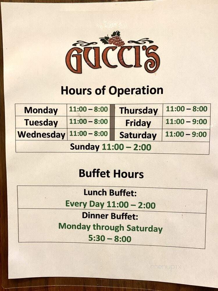 Gucci's Pizza and Grill - Marshall, TX