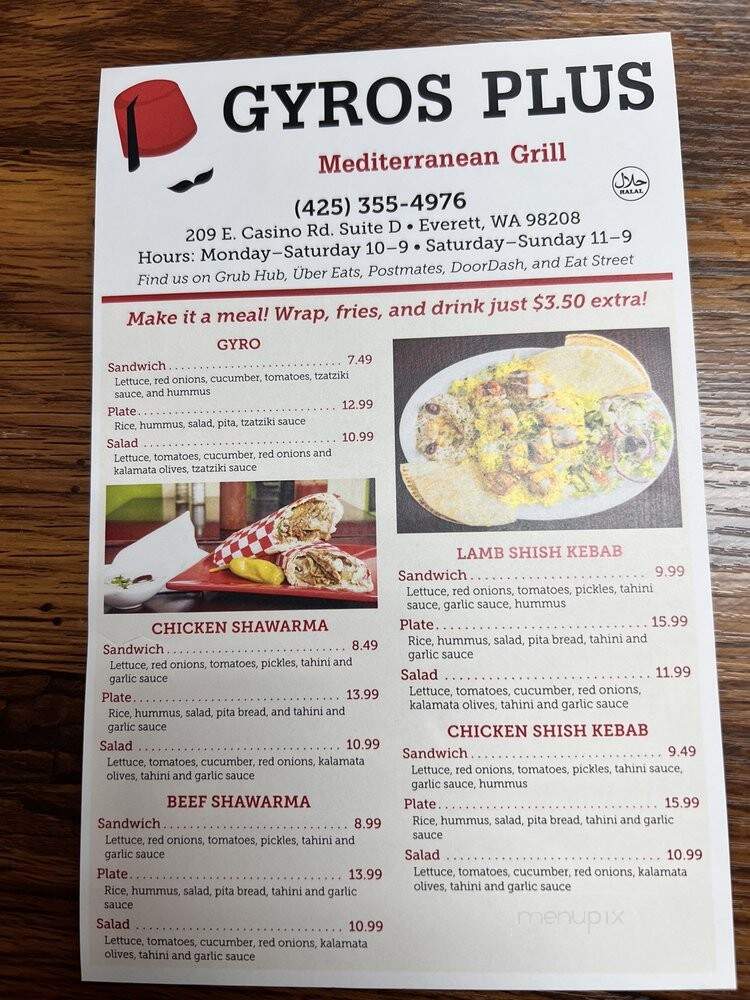 Gyros 2 Go - Everett, WA menu_pic